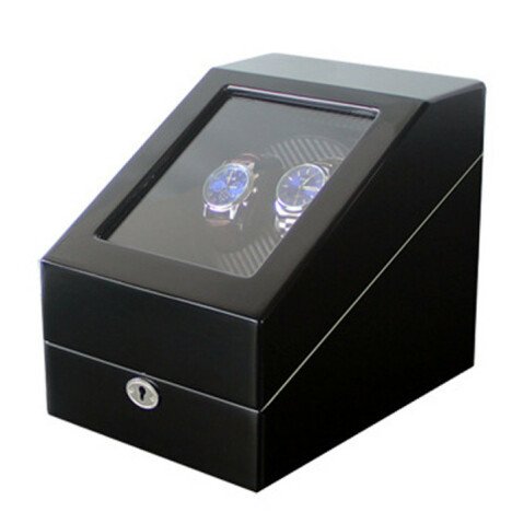 Cutie intors ceasuri automatice iUni, Watch Winder 2 + 3 spatii depozitare Carbon